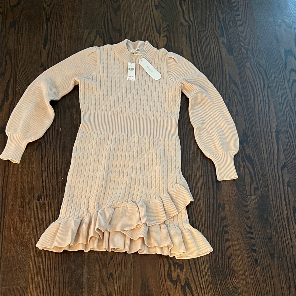 Elegant Cream Sweater Dress- Anthropologie Large